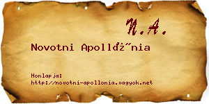Novotni Apollónia névjegykártya